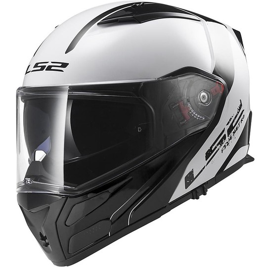 Modular Motorcycle Helmet LS2 FF324 Double approval Metro Rapid White / Black