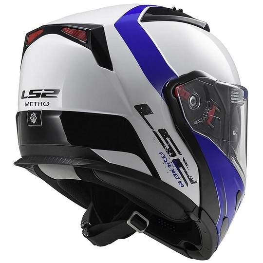 Modular Motorcycle Helmet LS2 FF324 Double approval Metro Rapid White / Blue