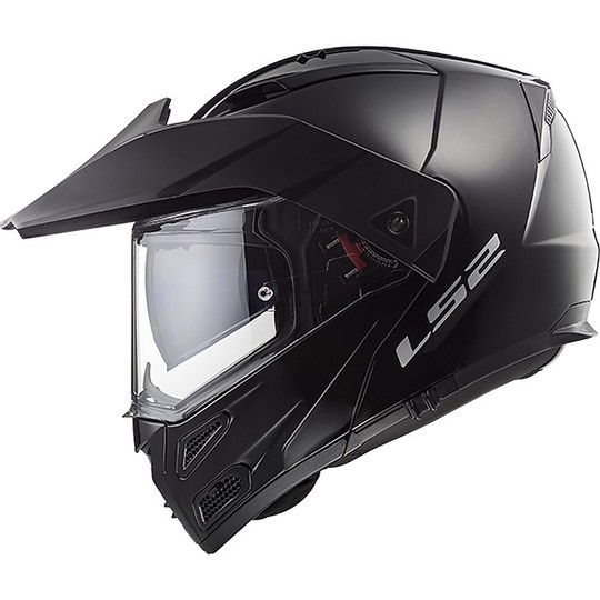 Modular Motorcycle Helmet LS2 FF324 Metro EVO Solid Black Lucido