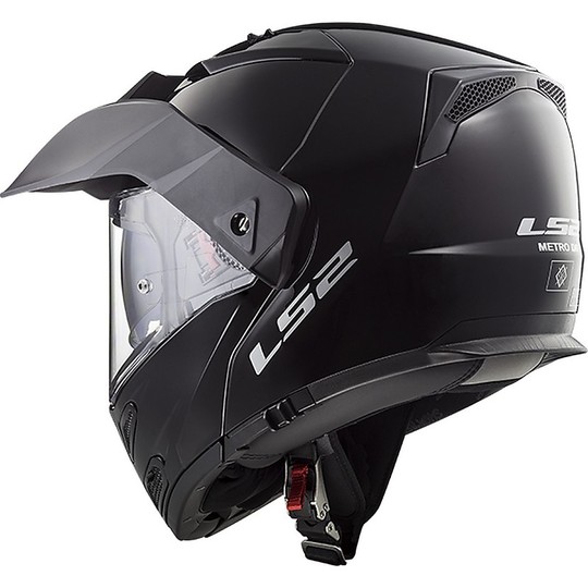 Modular Motorcycle Helmet LS2 FF324 Metro EVO Solid Black Lucido
