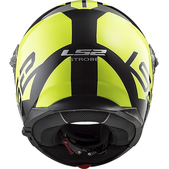 Modular Motorcycle Helmet LS2 FF325 Strobe Zone Black Yellow Fluo