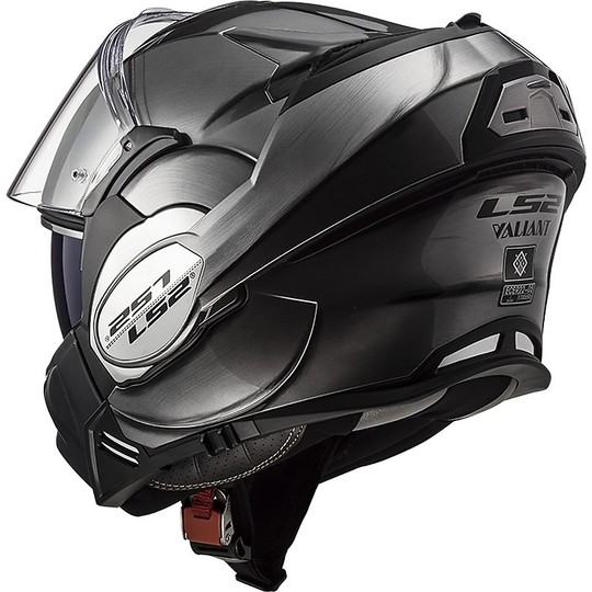 Modular Motorcycle Helmet LS2 FF399 VALIANT Jeans Titanium