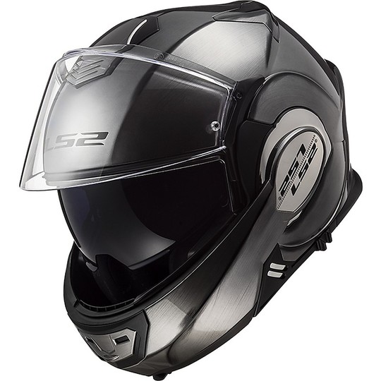 Modular Motorcycle Helmet LS2 FF399 VALIANT Jeans Titanium