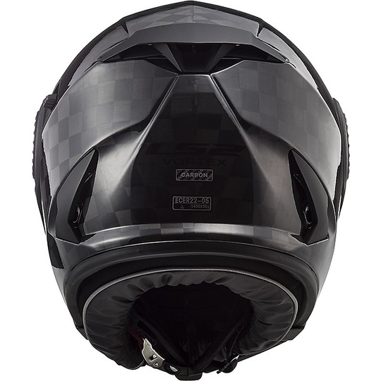 Modular Motorcycle Helmet LS2 VORTEX Solid Carbon Glossy