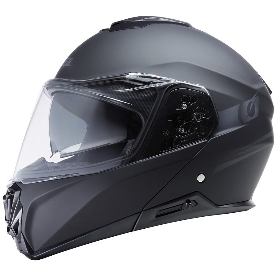 Modular Motorcycle Helmet M-SRS Double Visor Matt Black