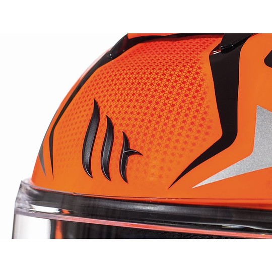 Modular Motorcycle Helmet MT Helmets ATOM sv Divergence G1 Fluo Orange