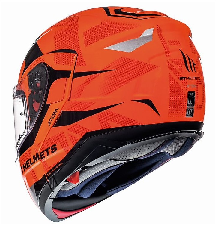 Casco moto modular MT Atom SV Divergence G1 Gloss Fluor Orange outlet