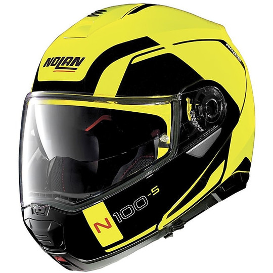 Modular Motorcycle Helmet Nolan N100.5 Consistency N-Com 026 Led Yellow