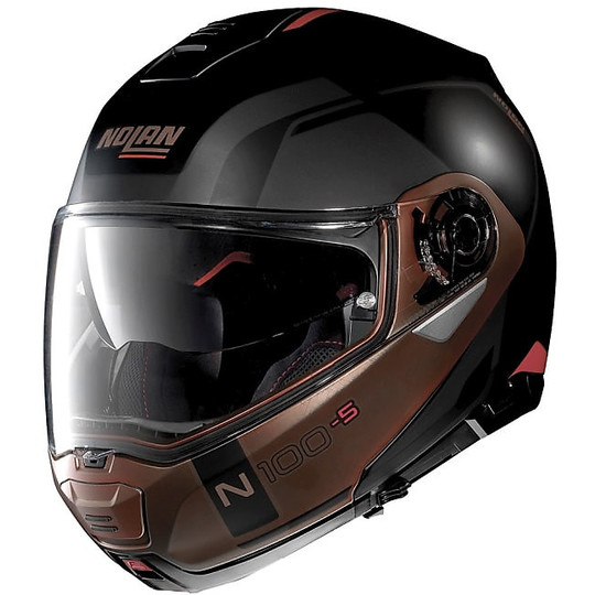 Modular Motorcycle Helmet Nolan N100.5 Consistency N-Com 028 Black Opaque