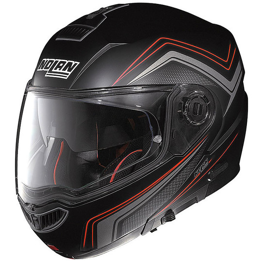 Modular Motorcycle Helmet Nolan N104 Absolute Como N-COM 47 Red Opal Black