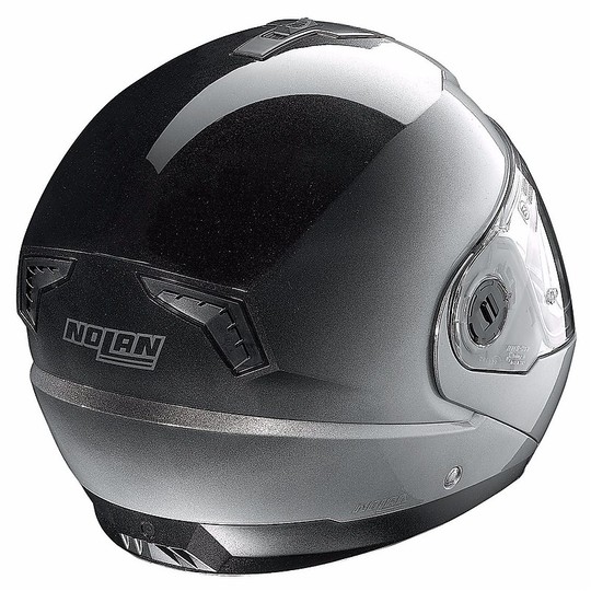 Modular Motorcycle Helmet Nolan N104 Absolute Fade N-COM 61 Silver