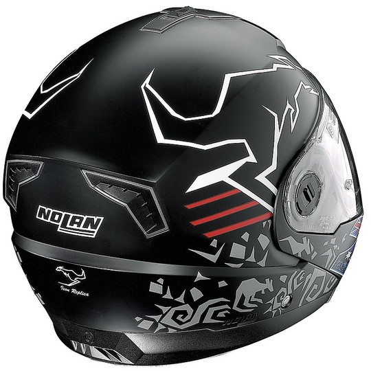 Modular Motorcycle Helmet Nolan N104 Absolute Iconic Replica N-COM 57 C. Stoner Black Opaco