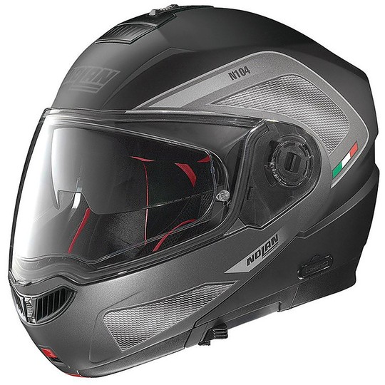 Modular Motorcycle Helmet Nolan N104 Absolute Tech N-COM 27 Black Opaque