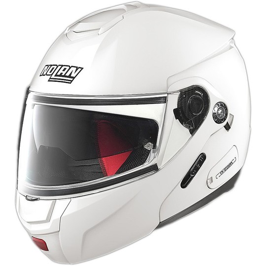 Modular Motorcycle Helmet Nolan N90.2 Classic N-COM White Metal