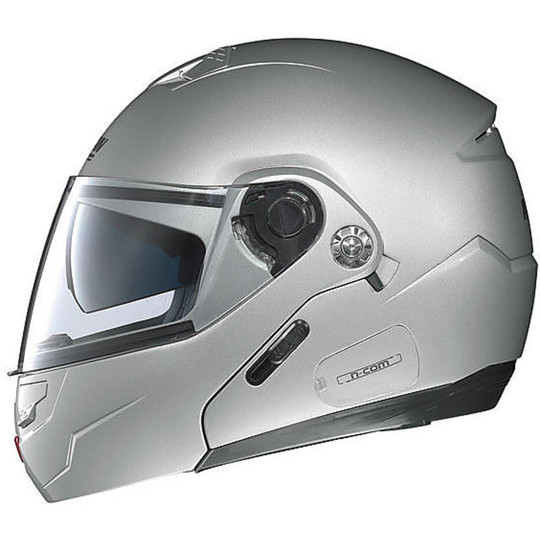 Modular Motorcycle Helmet Nolan N90 Classic NCOM Silver Double Approval
