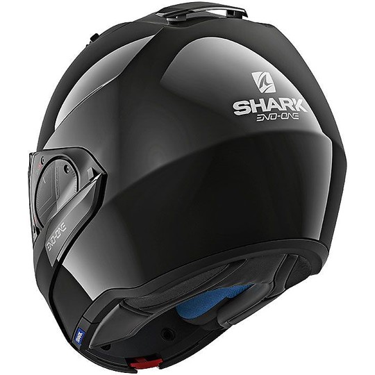 Modular Motorcycle Helmet Openable Shark EVO ONE 2 BLANK Black Glossy