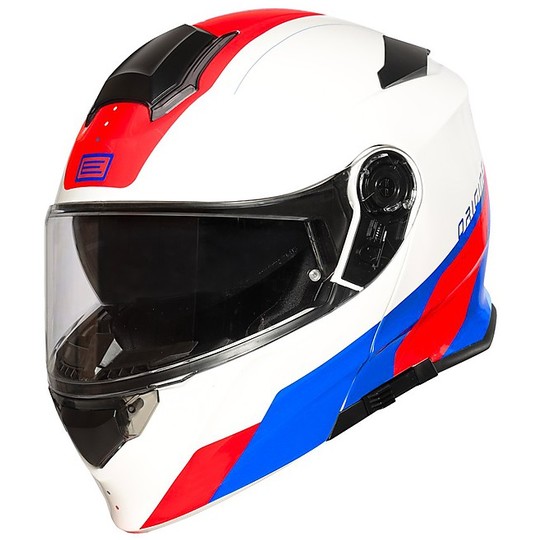 Modular Motorcycle Helmet Origin DELTA Basic DIVISION Red Blue Glossy White