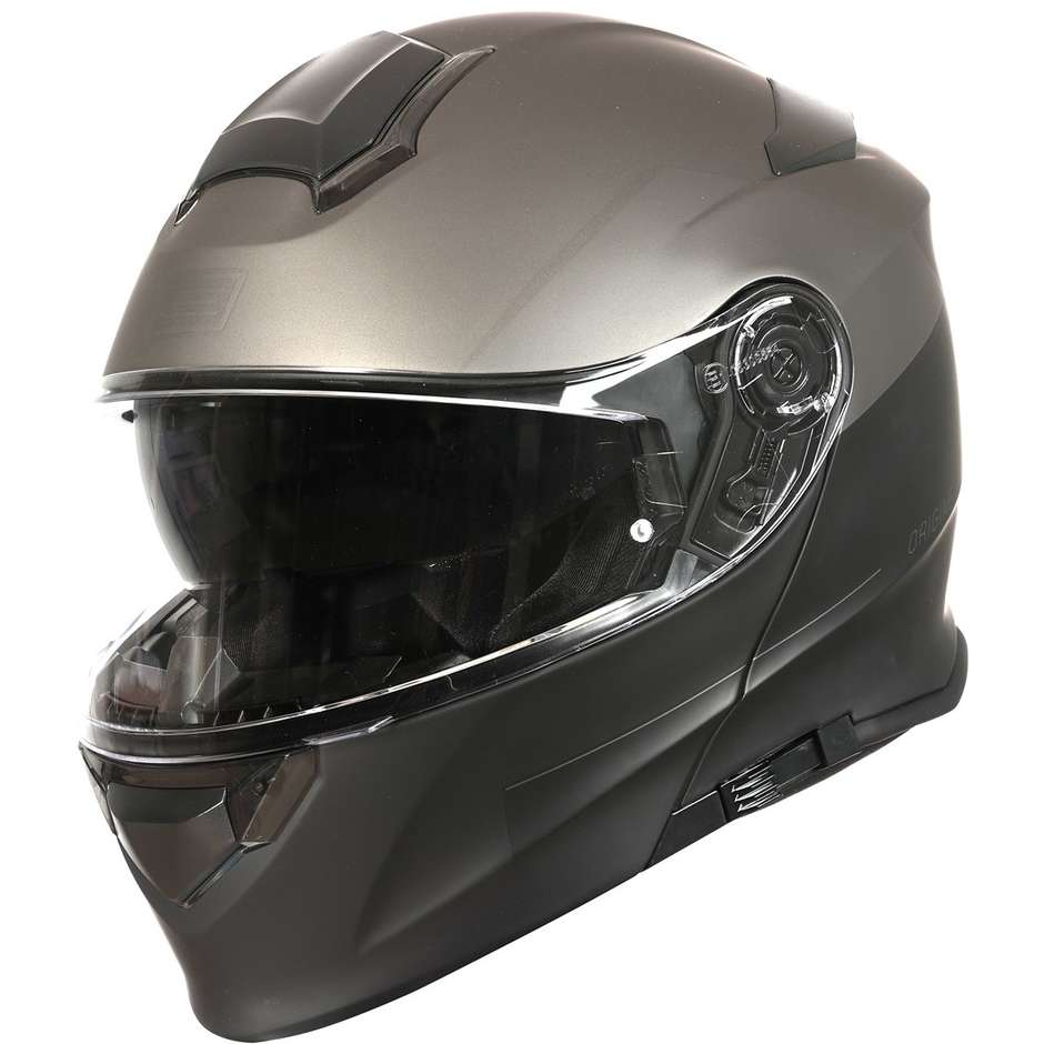 Modular Motorcycle Helmet Origin DELTA BASIC VIRGIN Matt Titanium Black