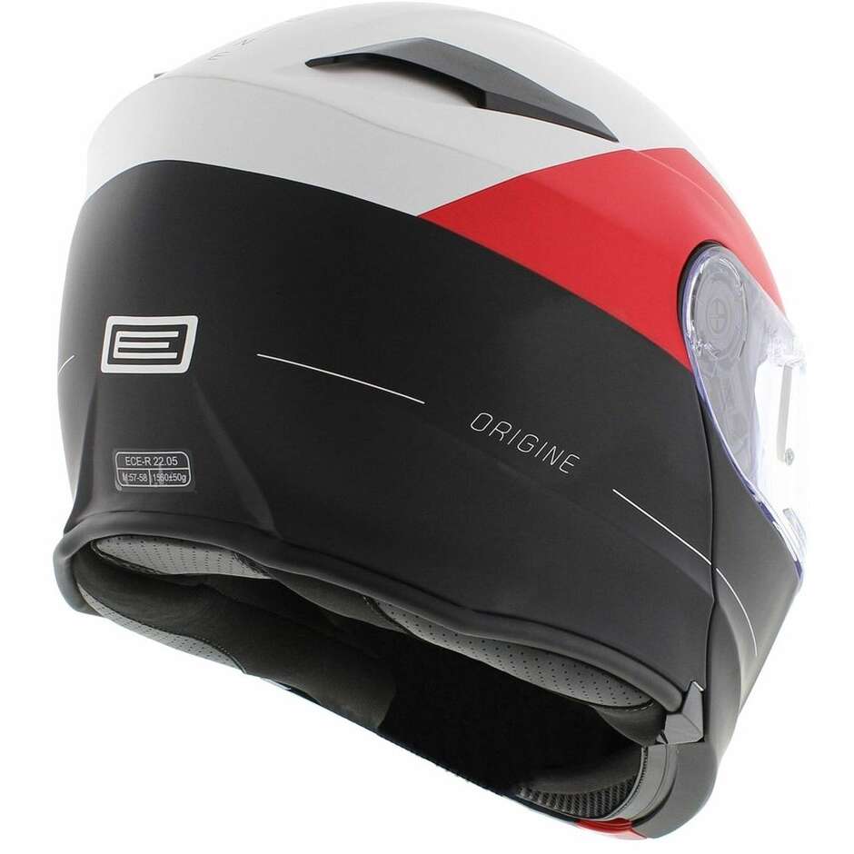 Modular Motorcycle Helmet Origin DELTA BASIC Virgin Red Black Titanium Matt