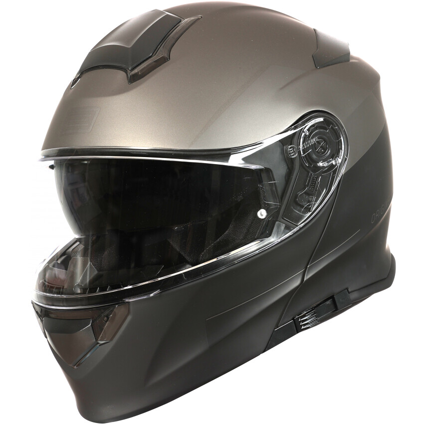 Modular Motorcycle Helmet Origin DELTA BASIC Virgin Titanium Matt Black