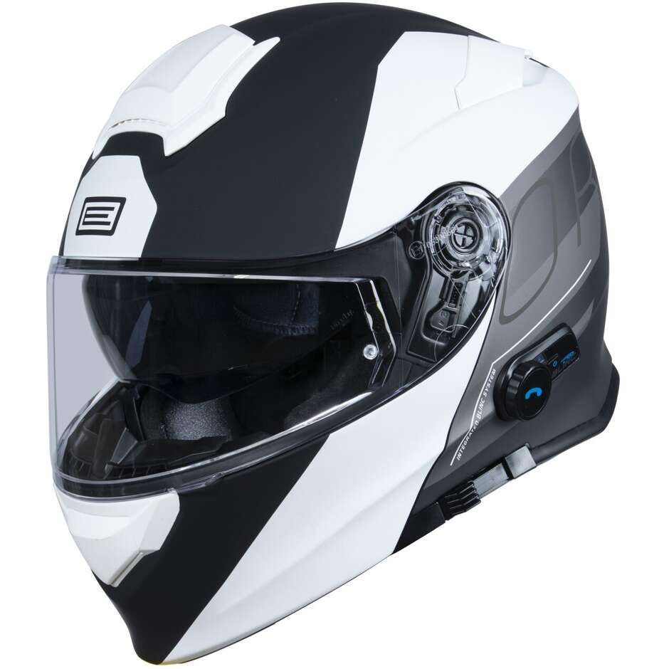 Modular Motorcycle Helmet Origin DELTA Bt Row White Blue Matt