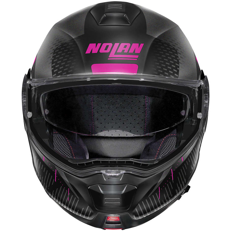 Modular Motorcycle Helmet P / J approval Nolan N100.5 LIGHTSPEED N-Com 055 Matt Black Pink