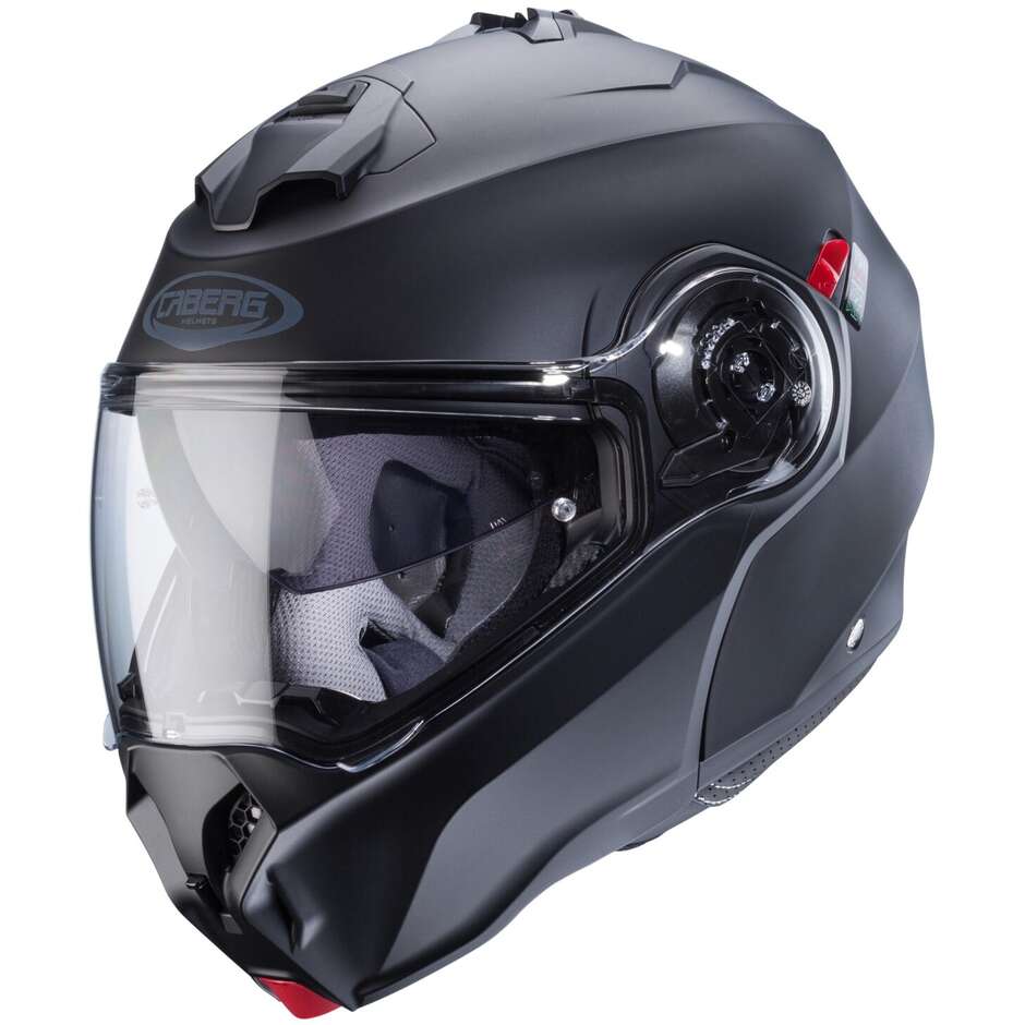 Modular Motorcycle Helmet P / J Approved Caberg DUKE EVO Matt Black
