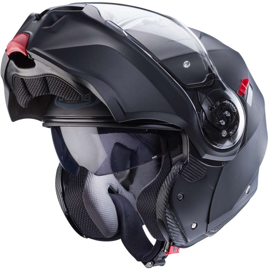 Modular Motorcycle Helmet P / J Approved Caberg DUKE EVO Matt Black