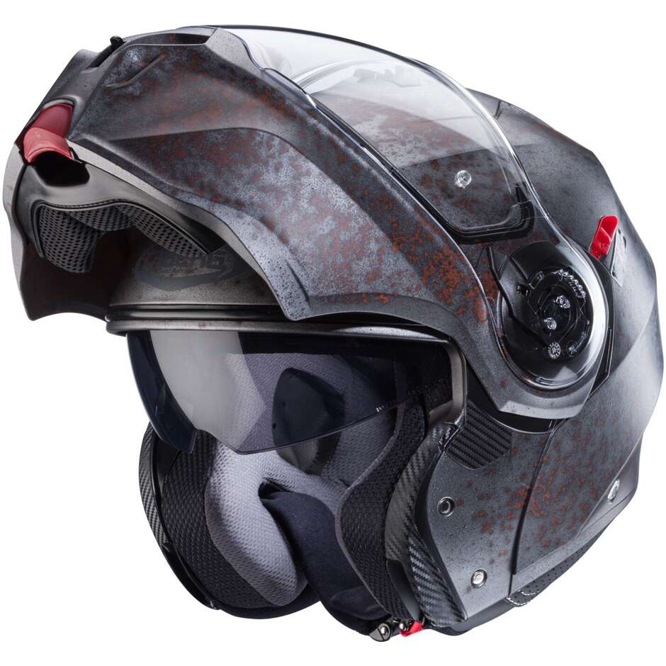Modular Motorcycle Helmet P / J Approved Caberg DUKE EVO RUSTY