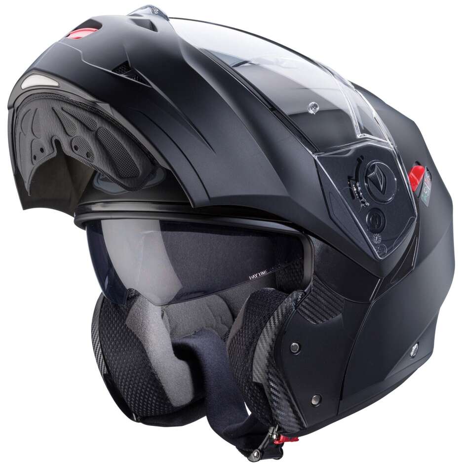 Modular Motorcycle Helmet P / J Approved Caberg DUKE X Matt Black