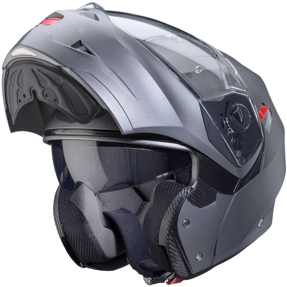 Modular Motorcycle Helmet P / J Approved Caberg DUKE X Matt Gray