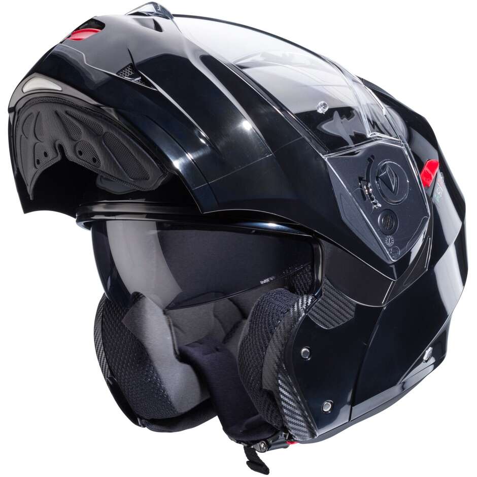 Modular Motorcycle Helmet P / J Approved Caberg DUKE X SMART Black