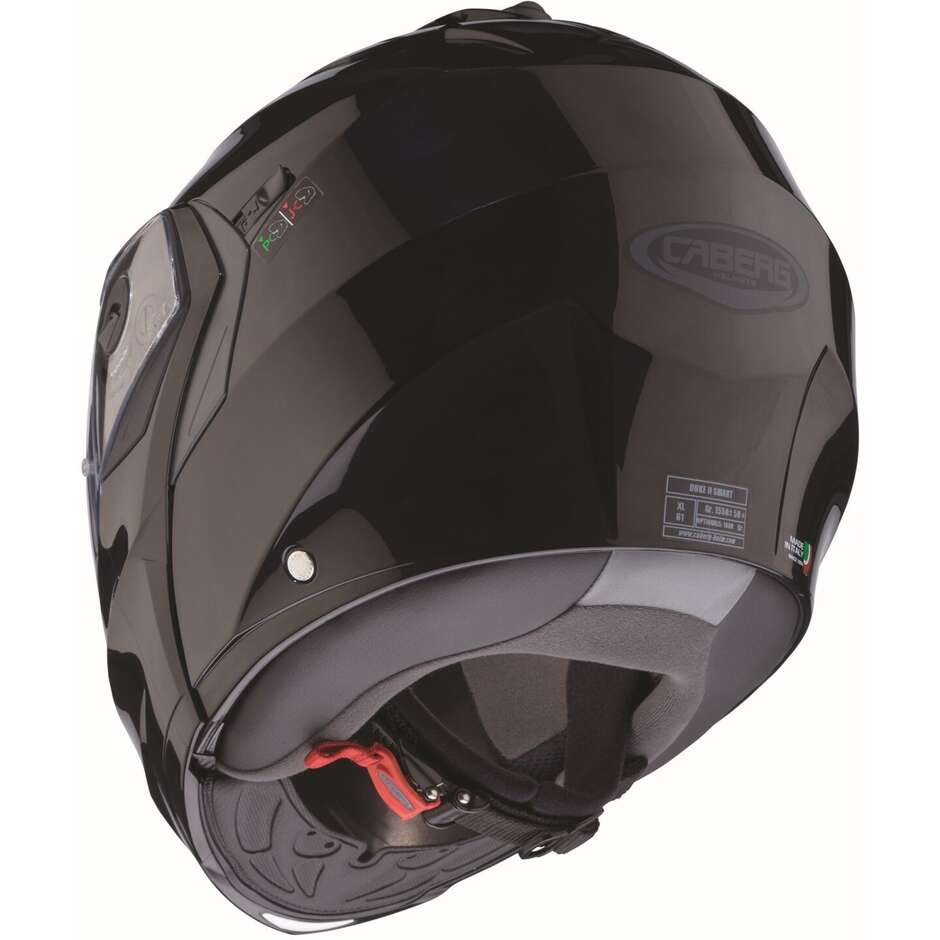 Modular Motorcycle Helmet P / J Approved Caberg DUKE X SMART Black