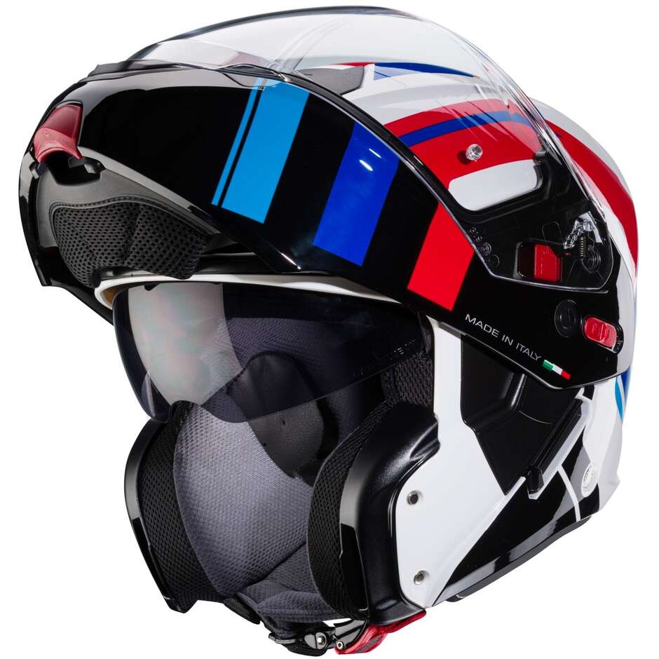 Modular Motorcycle Helmet P / J Approved Caberg HORUS X ROAD White Black Red Blue