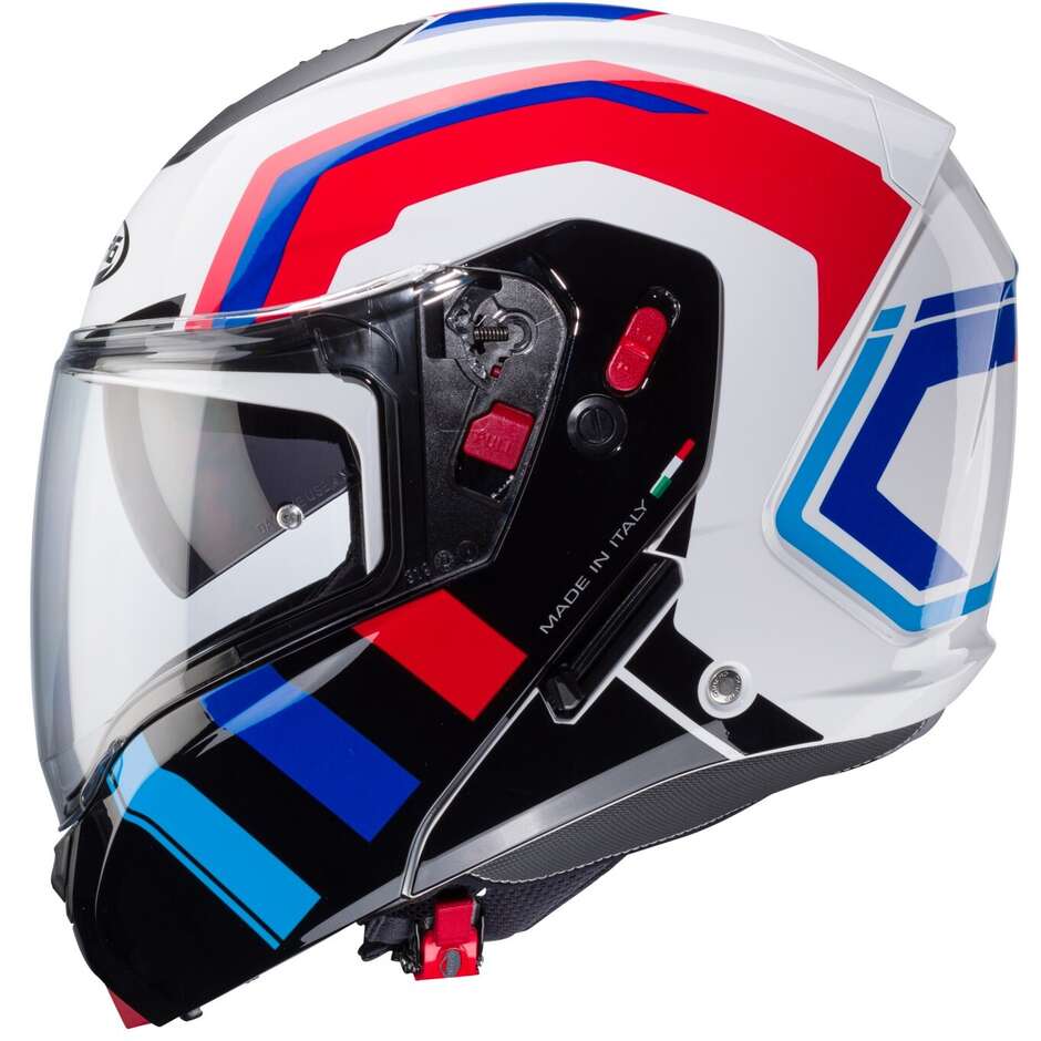 Modular Motorcycle Helmet P / J Approved Caberg HORUS X ROAD White Black Red Blue