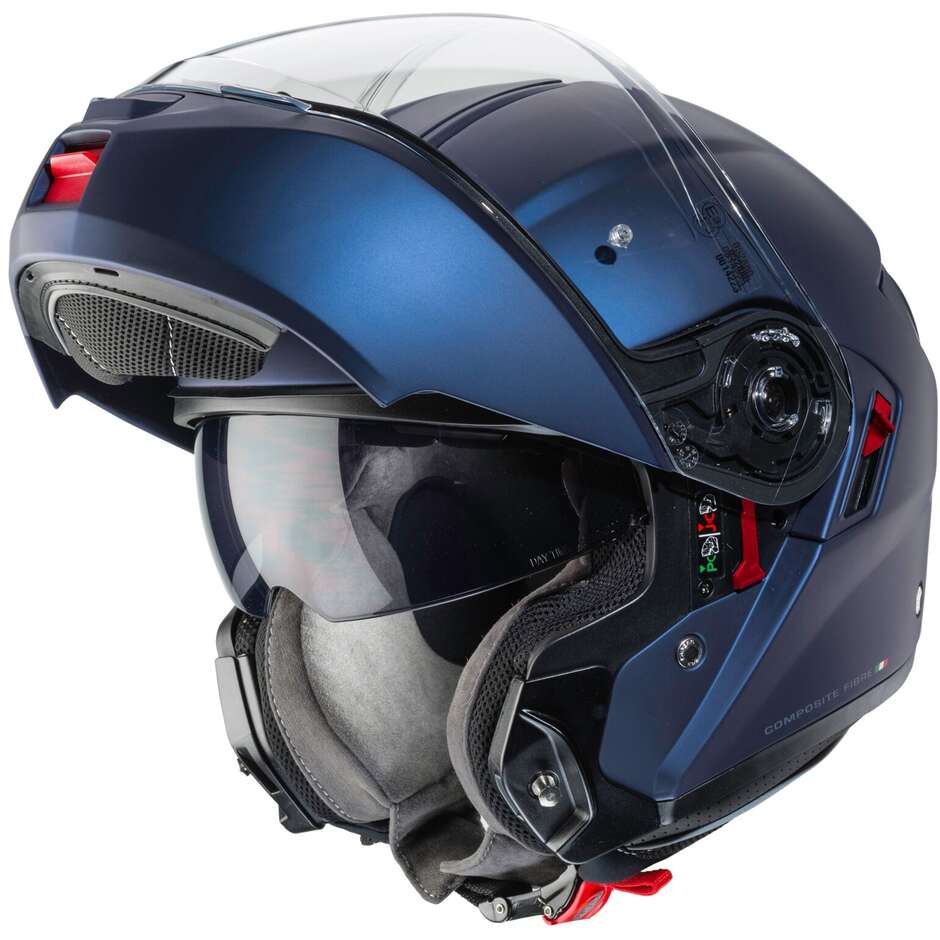 Modular Motorcycle Helmet P / J Approved Caberg LEVO X Matt Blue Yama