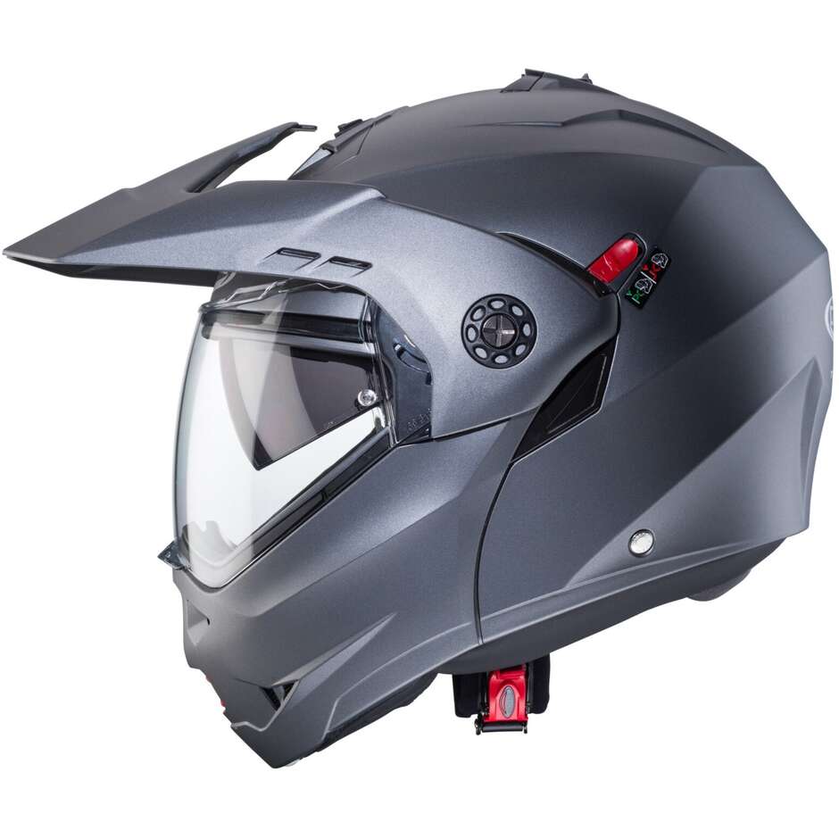 Modular Motorcycle Helmet P / J Approved Caberg TOURMAX X Matt Gray