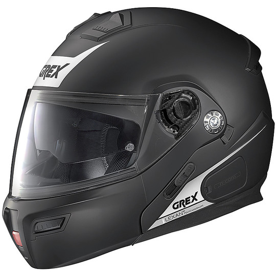 Modular Motorcycle Helmet P / J Approved Grex G9.1 Evolve VIVID N-Com 035 Black Matt White