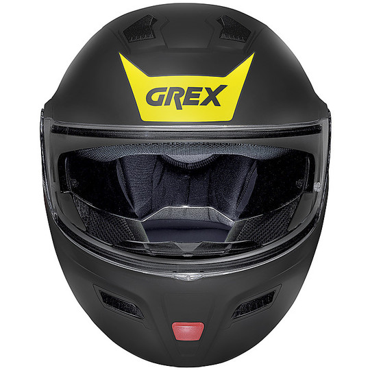 Modular Motorcycle Helmet P / J Approved Grex G9.1 Evolve VIVID N-Com 037 Matt Black Yellow