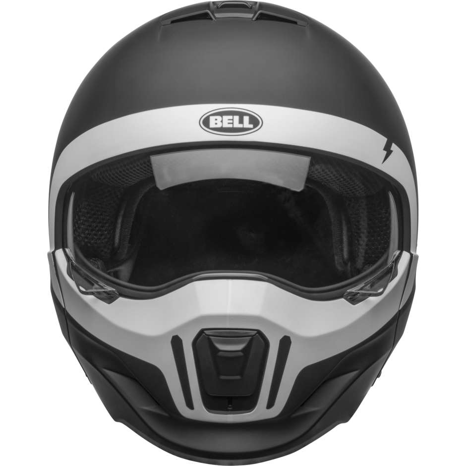 Modular Motorcycle Helmet P / J Bell BROOZER CRANIUM Black Matt White