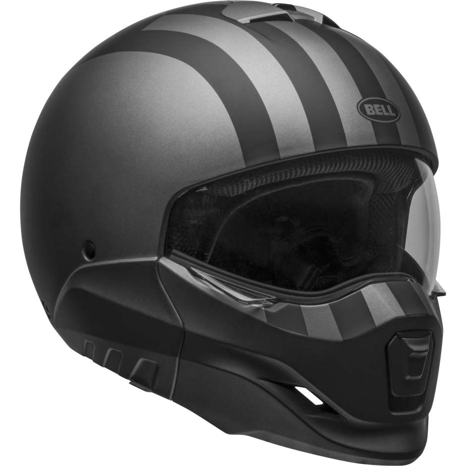 Modular Motorcycle Helmet P / J Bell BROOZER FREE RIDE Gray Matt Black