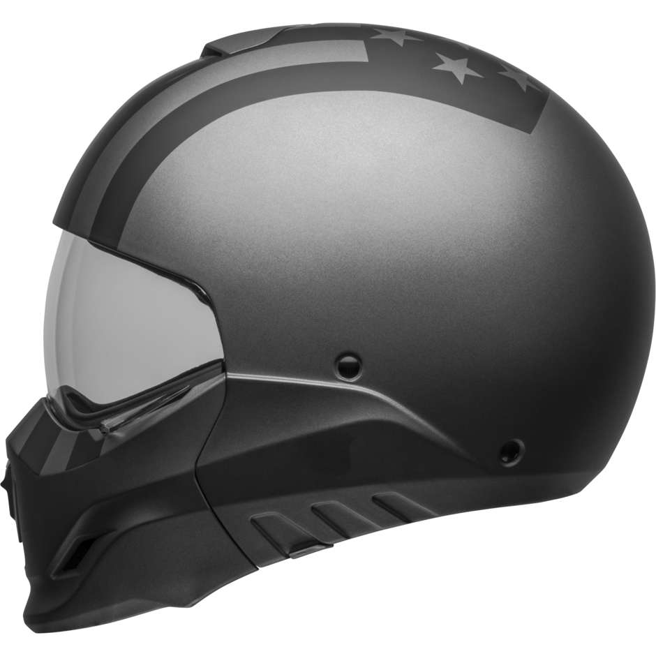Modular Motorcycle Helmet P / J Bell BROOZER FREE RIDE Gray Matt Black