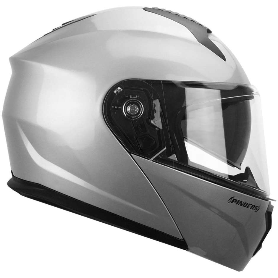 Modular Motorcycle Helmet P / J CGM 507a PINCERS MONO Silver