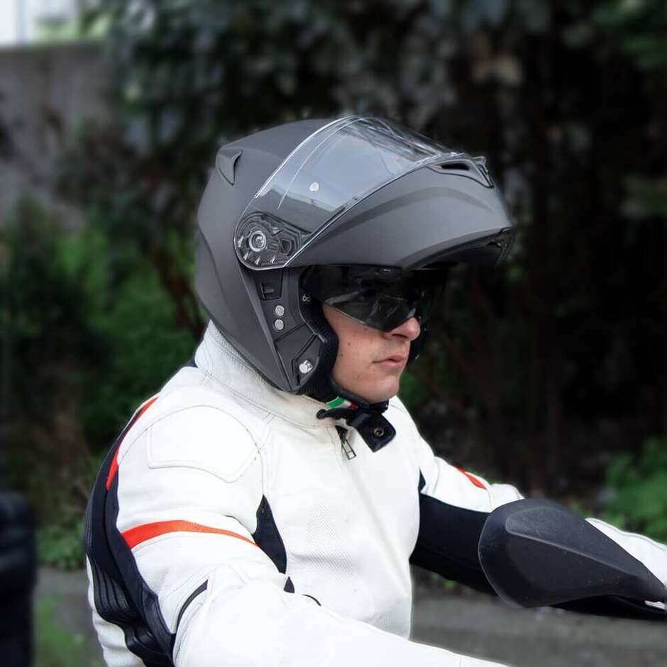 Modular Motorcycle Helmet P/J CGM 568A BER MONO Matt Graphite