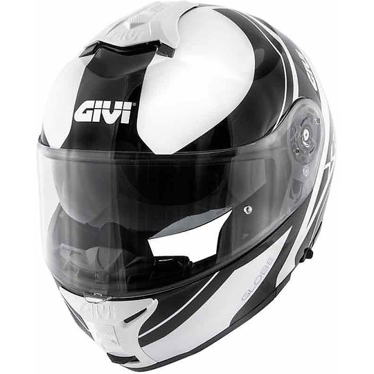 Modular Motorcycle Helmet P / J Givi X.21 CHALLENGER GLOBE Black Glossy White