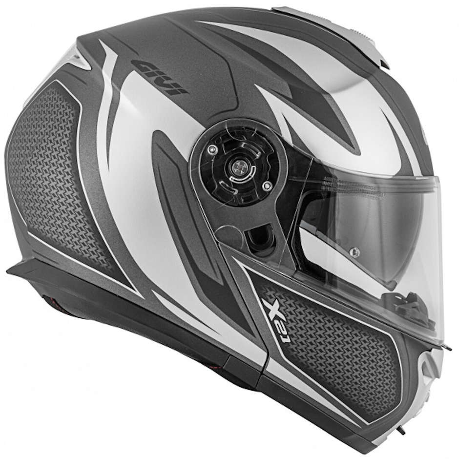 Modular Motorcycle Helmet P / J Givi X.21 CHALLENGER Shiver Black Silver