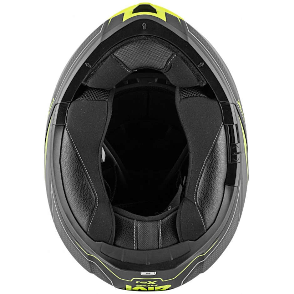 Modular Motorcycle Helmet P / J Givi X.21 CHALLENGER Shiver Titanium Yellow Fluo