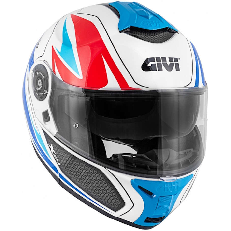 Modular Motorcycle Helmet P / J Givi X.21 CHALLENGER Shiver White Blue Red
