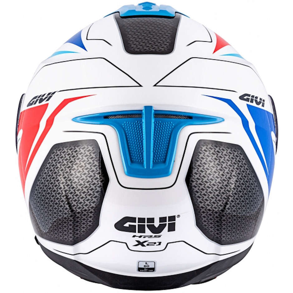 Modular Motorcycle Helmet P / J Givi X.21 CHALLENGER Shiver White Blue Red