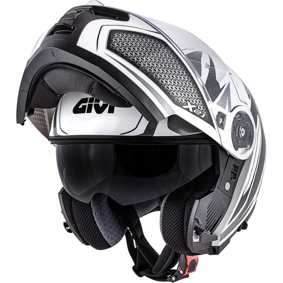 Modular Motorcycle Helmet P / J Givi X.21 CHALLENGER Shiver White gray Black